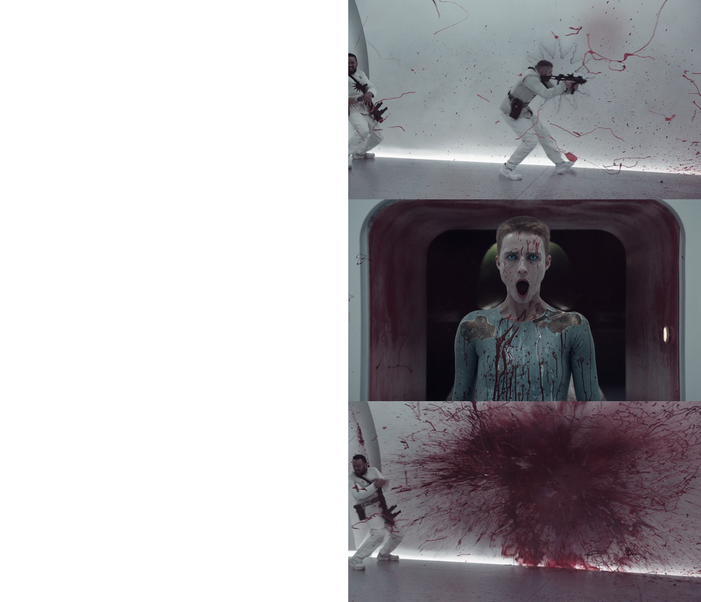 This meme is a screenshot from a scene in the movie "The Last Jedi" where Finn, a Stormtrooper, is shot and killed by a blaster. The image shows Finn's body lying on the ground with a large hole in his chest, and the text "I'VE GOT A BAD FEELING ABOUT THIS" is written on the screen in a caption. The meme is likely being used to express a sense of impending doom or disaster.
